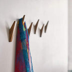 Wooden Wall Hooks Set Nordhaak – 6 Minimalistic Coat Hooks Made from Solid Wood