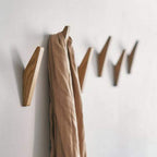 Wooden Wall Hooks Set Nordhaak – 6 Minimalistic Coat Hooks Made from Solid Wood