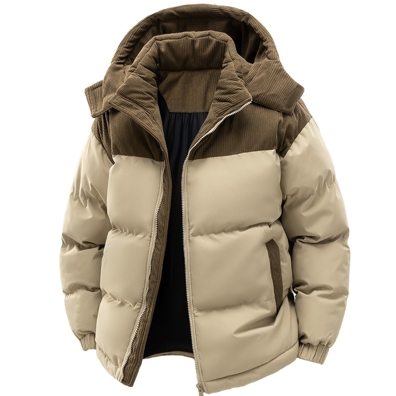 Men's Winter Jacket | Quilted Jacket with Hood | Warm & Windproof