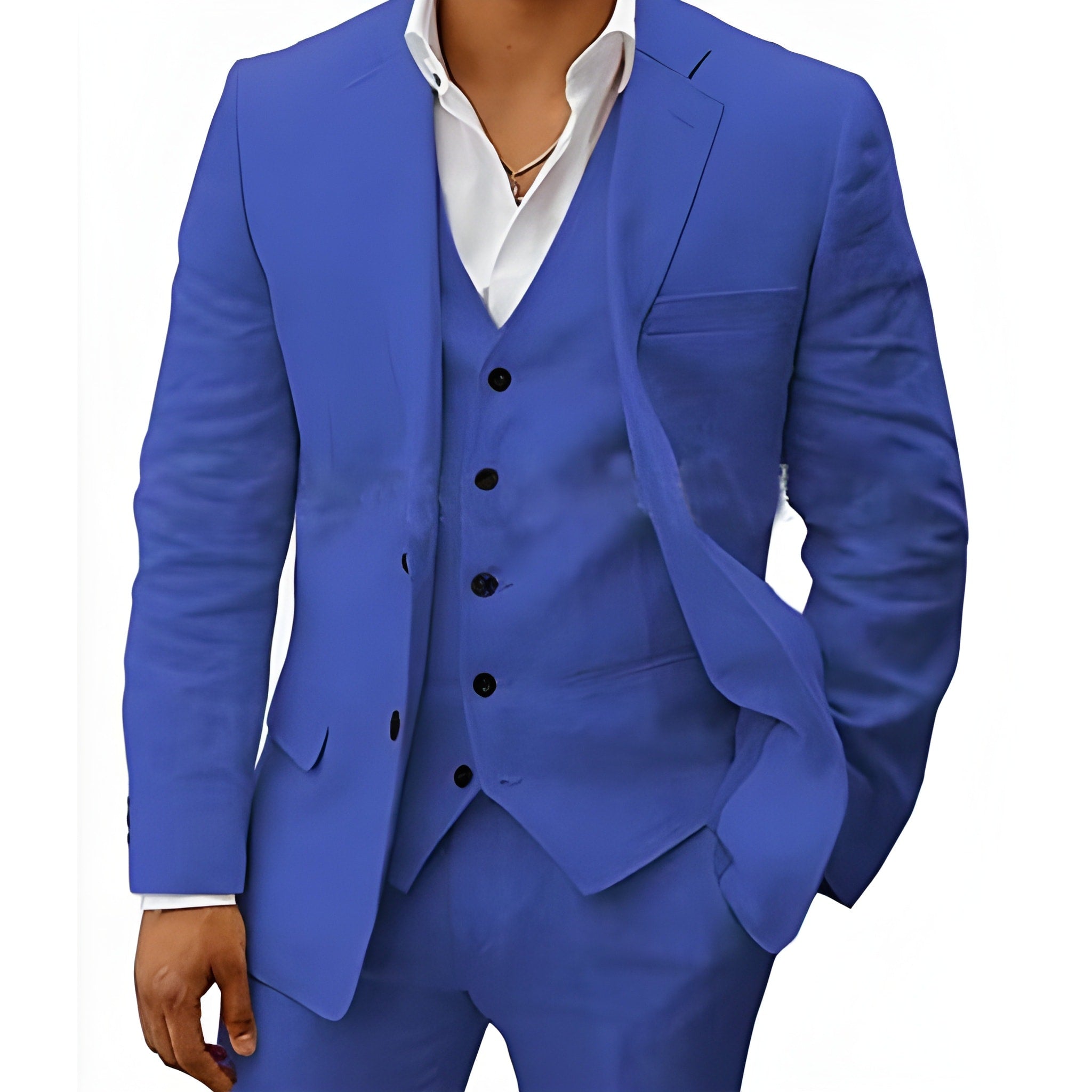 Men's Linen Suit SummerEase – 3-Piece Breathable Summer Outfit with Waistcoat
