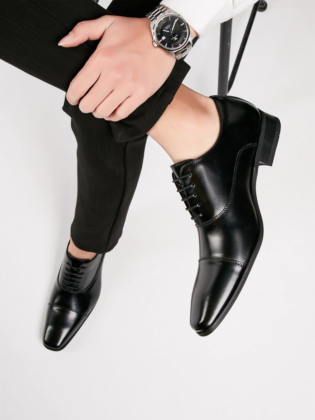 Men's Lace-Up Shoes | Genuine Leather | Polished Finish & Classic Design | Formal & Comfortable