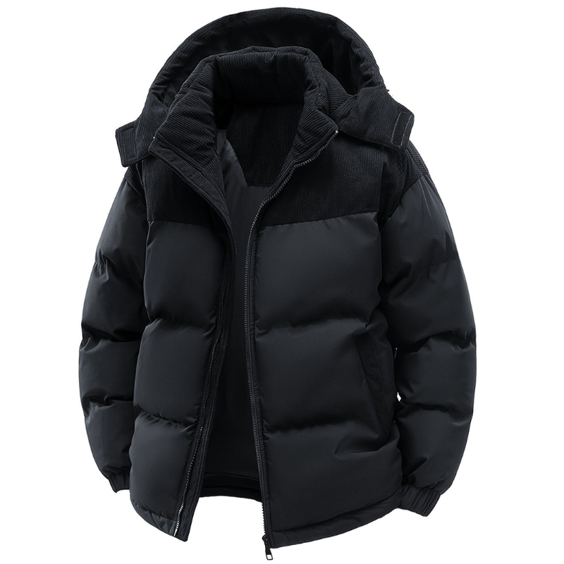 Men's Winter Jacket | Quilted Jacket with Hood | Warm & Windproof