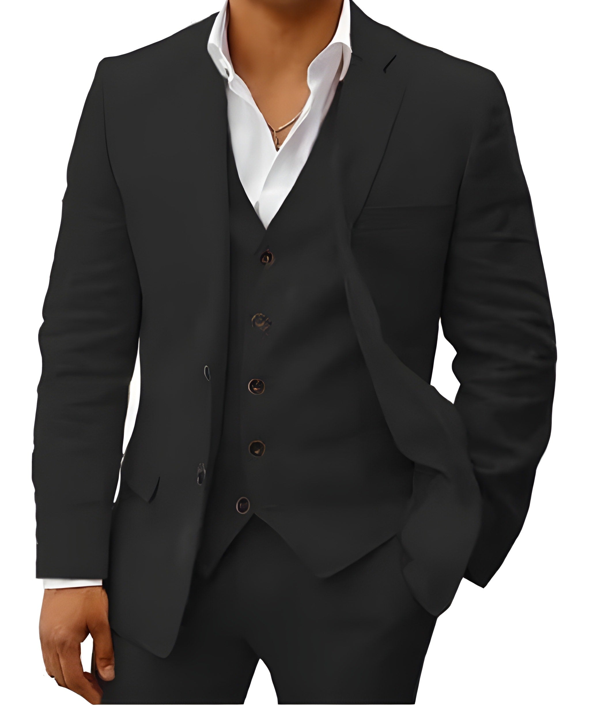 Men's Linen Suit SummerEase – 3-Piece Breathable Summer Outfit with Waistcoat