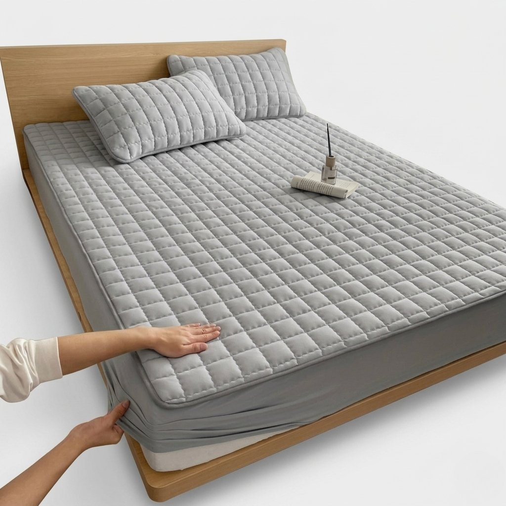 Waterproof Quilted Mattress Protector Breathable Comfort Protection for Bed