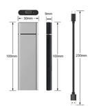 8TB Portable External Hard Drive with High Transfer Speed and Durable Aluminium Casing