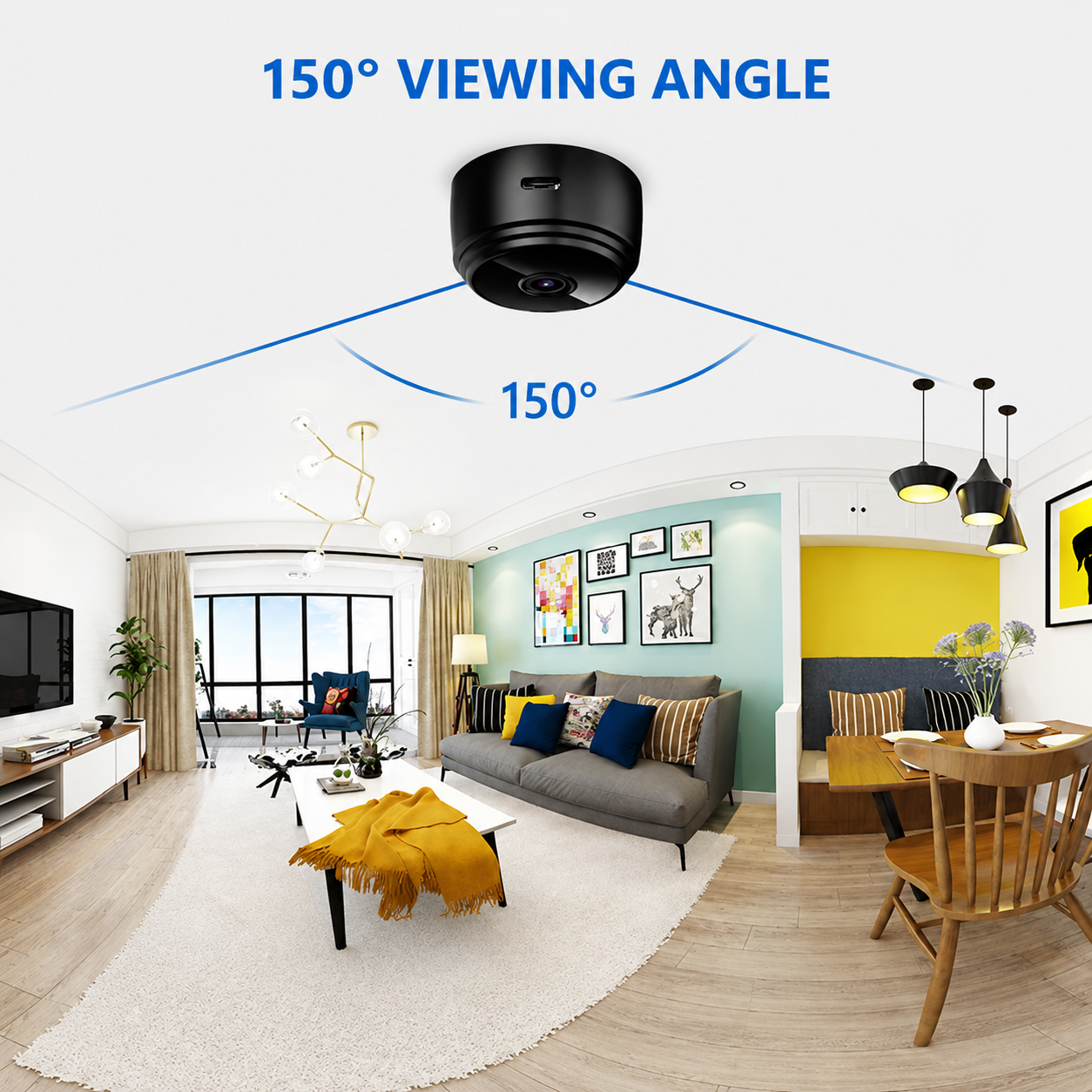 Wireless Mini Security Camera with HD Night Vision and Motion Detection