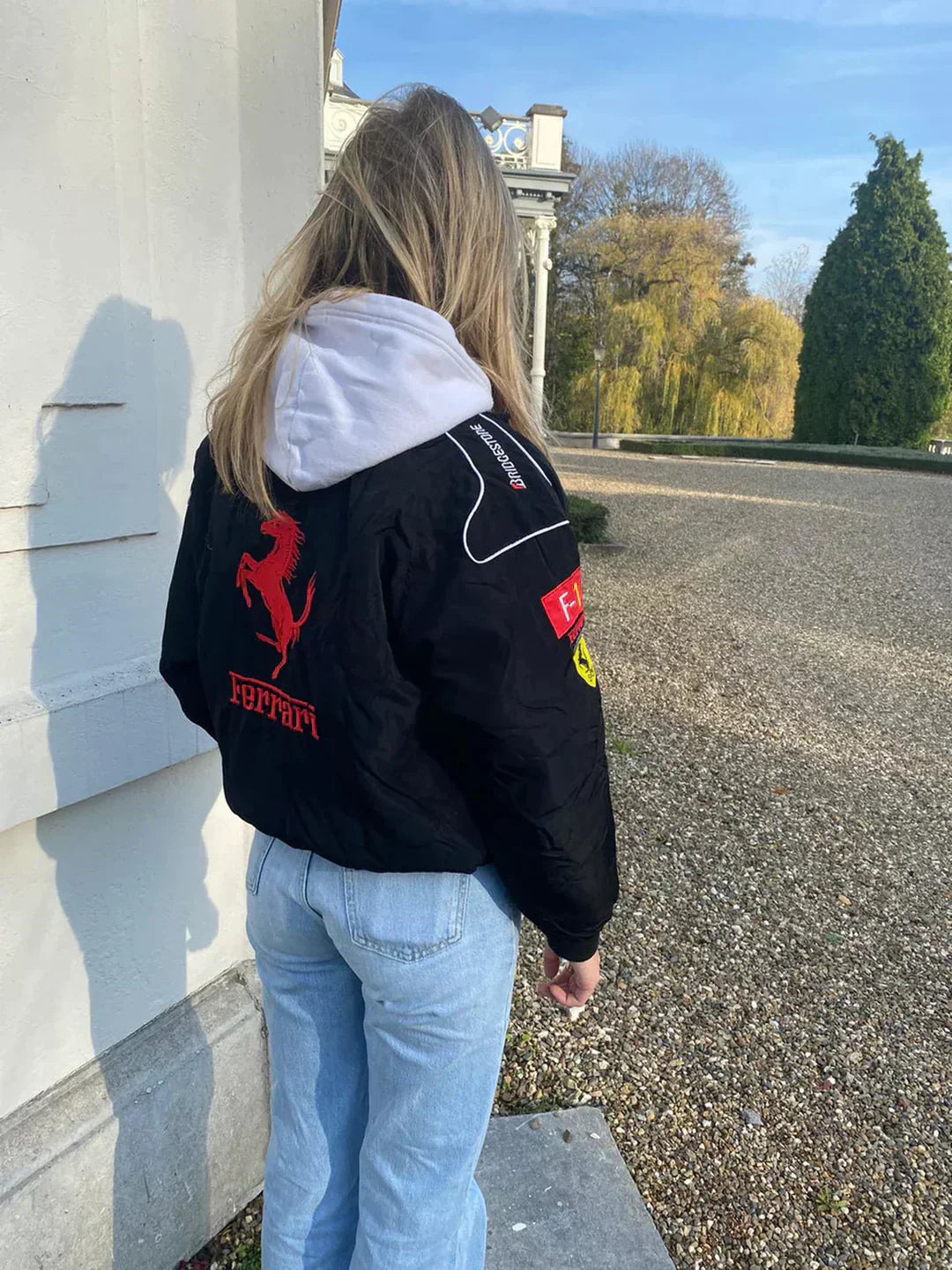 Vintage Ferrari Racer Jacket - Sporty Style and Sustainability for Everyone