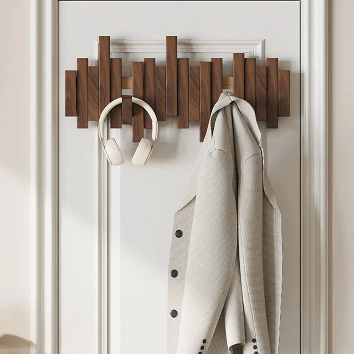 Piano Coat Rack | Walnut or Beech Wood for Coats