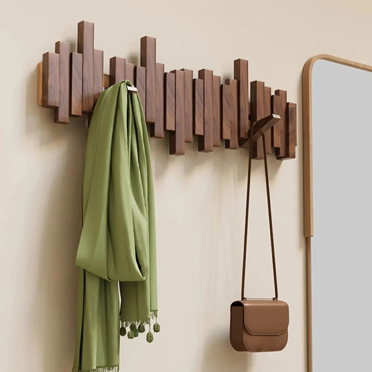 Piano Coat Rack | Walnut or Beech Wood for Coats