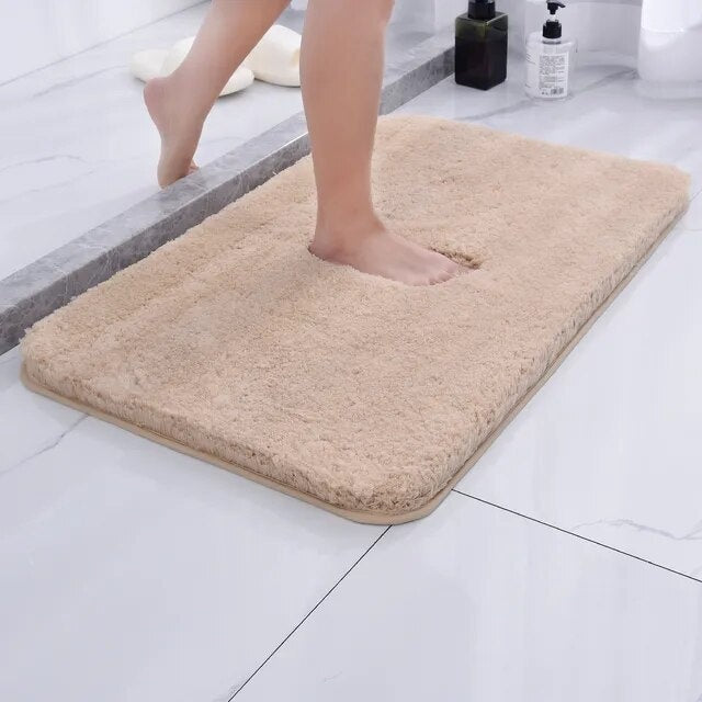 Anti-Slip Bath Mat Quick-Drying Microfibre 50 x 80 cm Luxury Comfort Safety