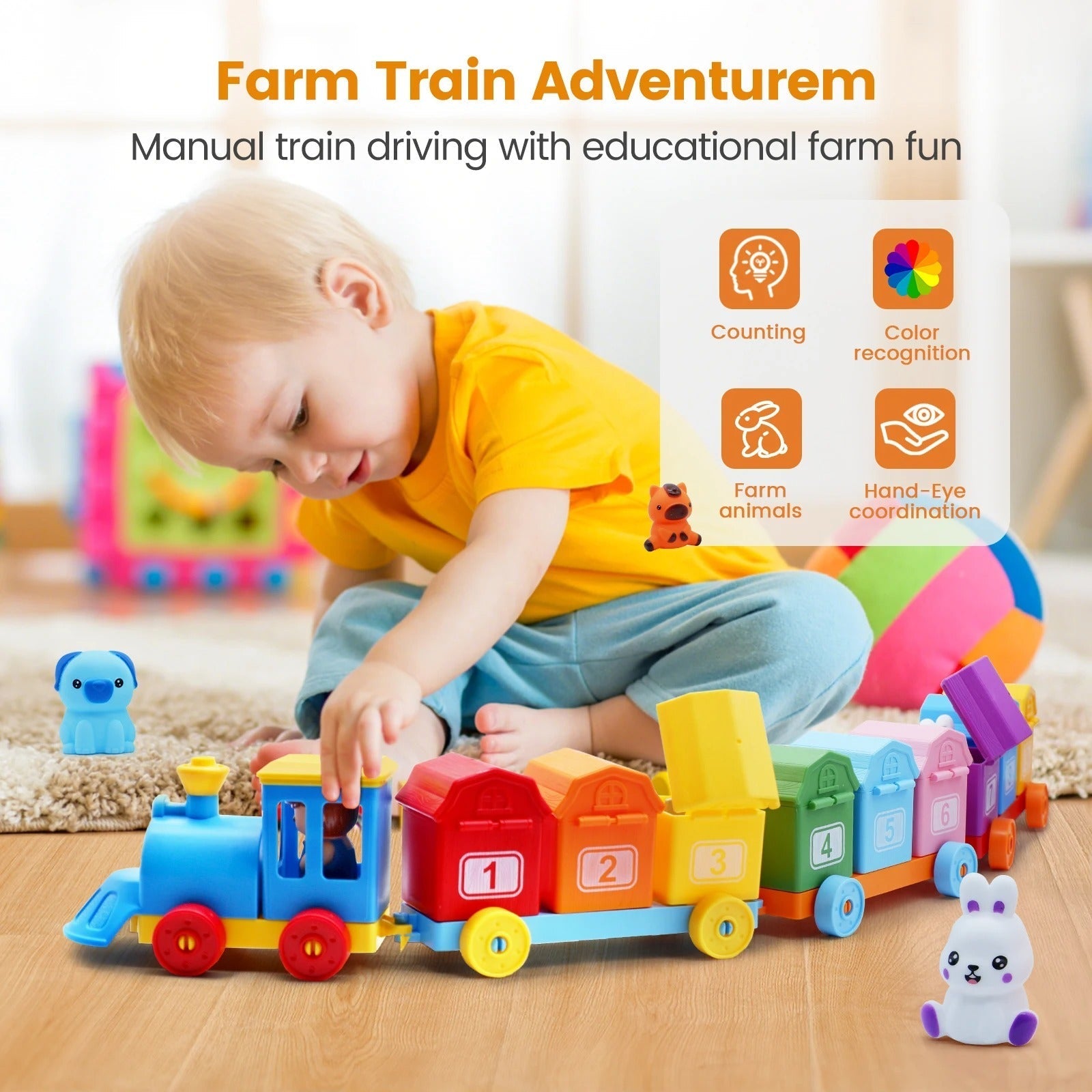Montessori Farm Learning Cart Children's Toy