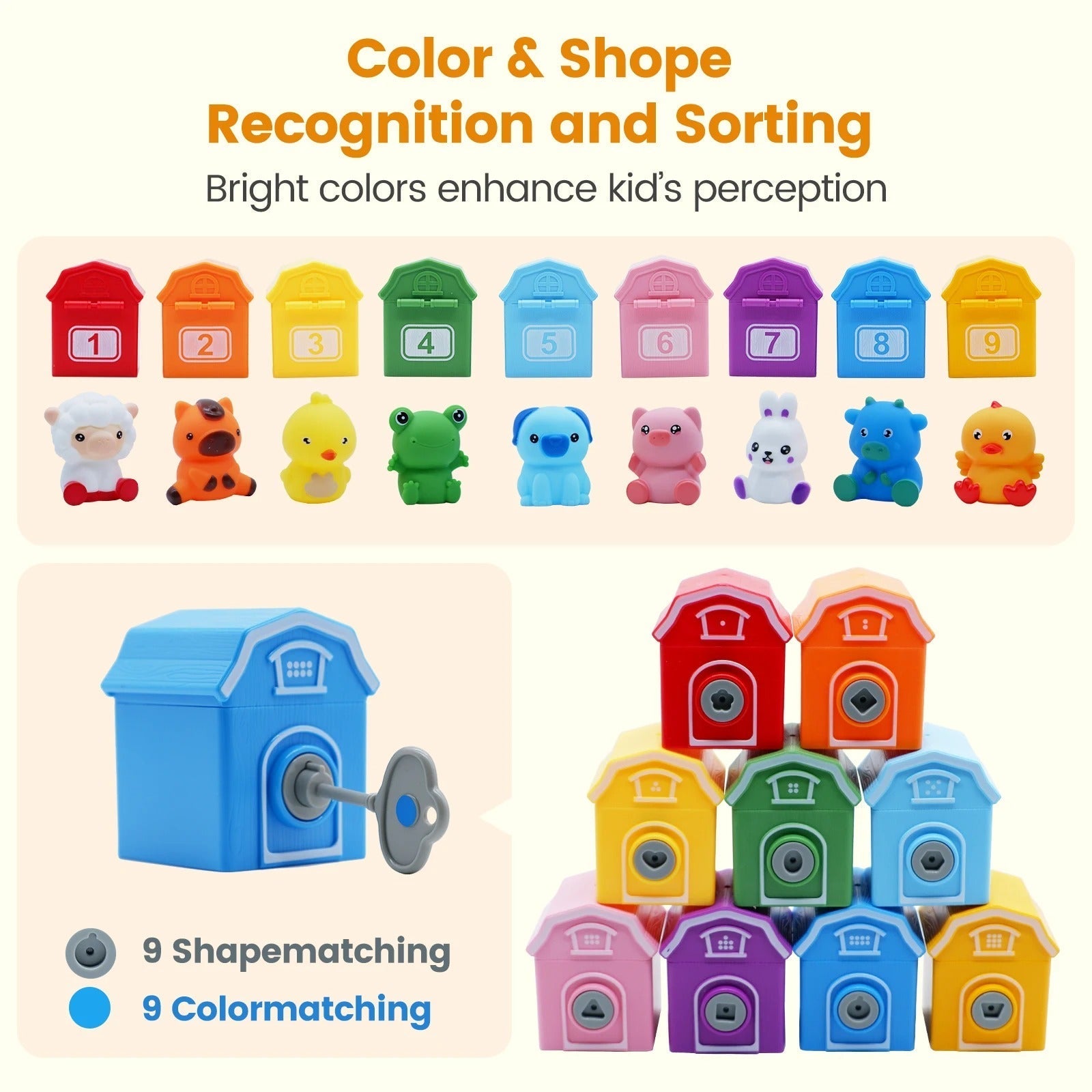 Montessori Farm Learning Cart Children's Toy