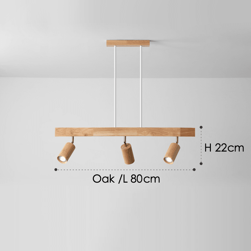 Adjustable Wooden Ceiling Lamp Minimalist Solid Wood