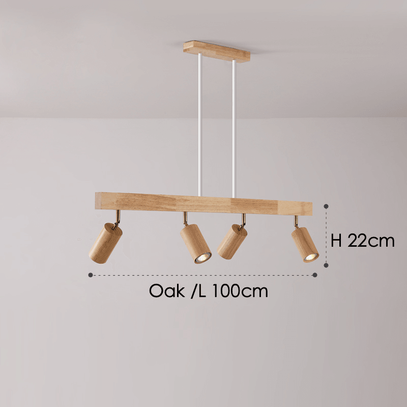 Adjustable Wooden Ceiling Lamp Minimalist Solid Wood