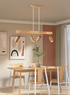 Adjustable Wooden Ceiling Lamp Minimalist Solid Wood