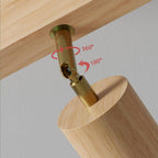 Adjustable Wooden Ceiling Lamp Minimalist Solid Wood