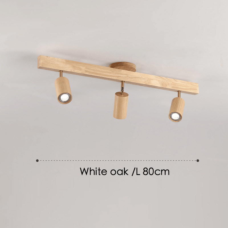 Adjustable Wooden Ceiling Lamp Minimalist Solid Wood