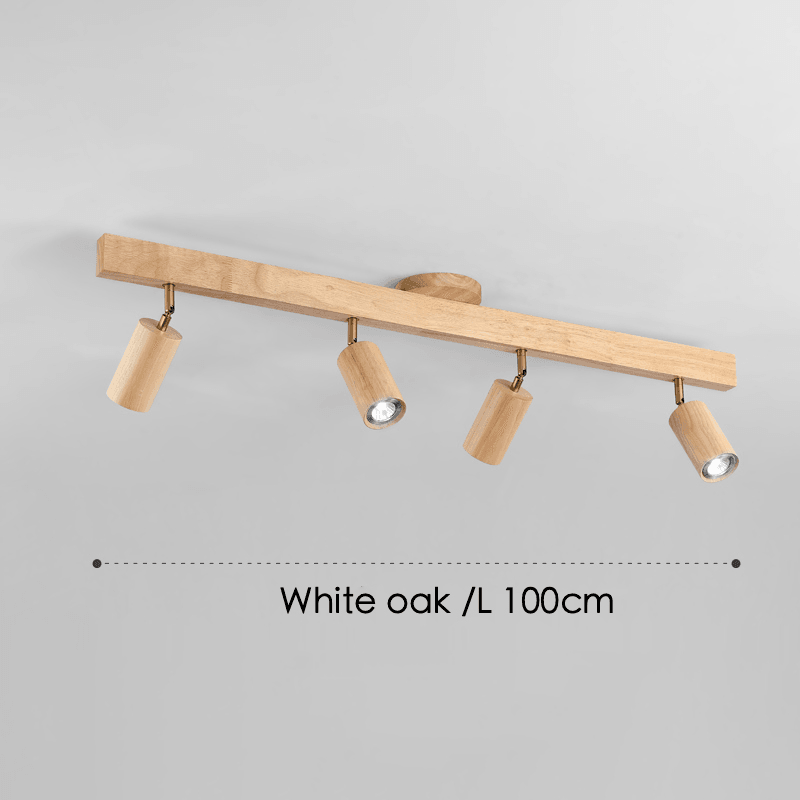 Adjustable Wooden Ceiling Lamp Minimalist Solid Wood
