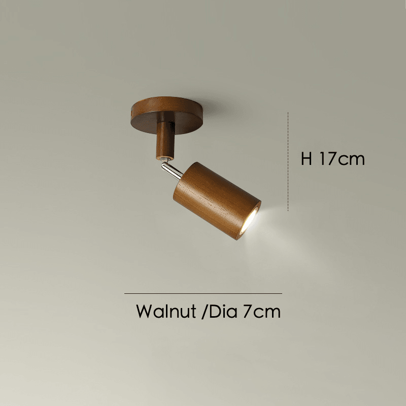Adjustable Wooden Ceiling Lamp Minimalist Solid Wood