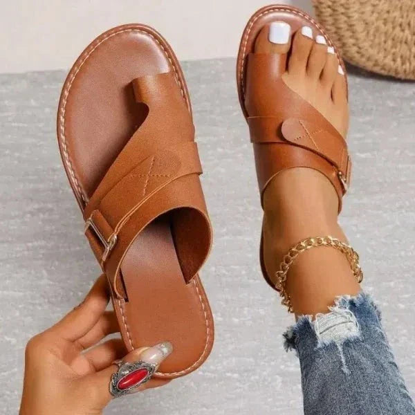 Women's Orthopaedic Hallux Valgus Correction Leather Sandals