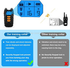 Dogreat Electronic Dog Training Collar Shock Pet Remote Control Waterproof Rechargeable for All Sizes Vibration Bark Stop Collars