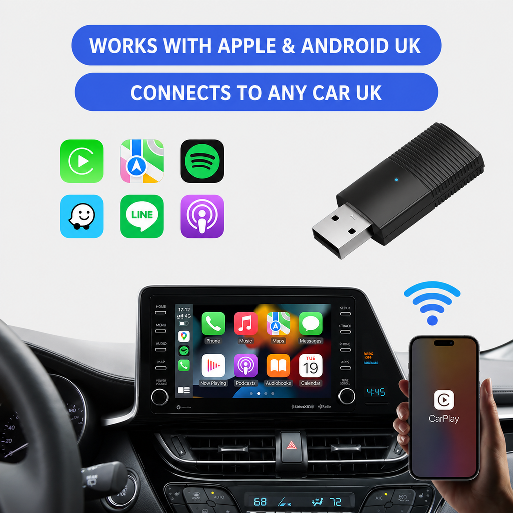Wireless Apple CarPlay and Android Auto Adapter