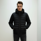 UrbanWarm Light Men's Jacket with Hood – Stylish Padded Mid-Season Jacket