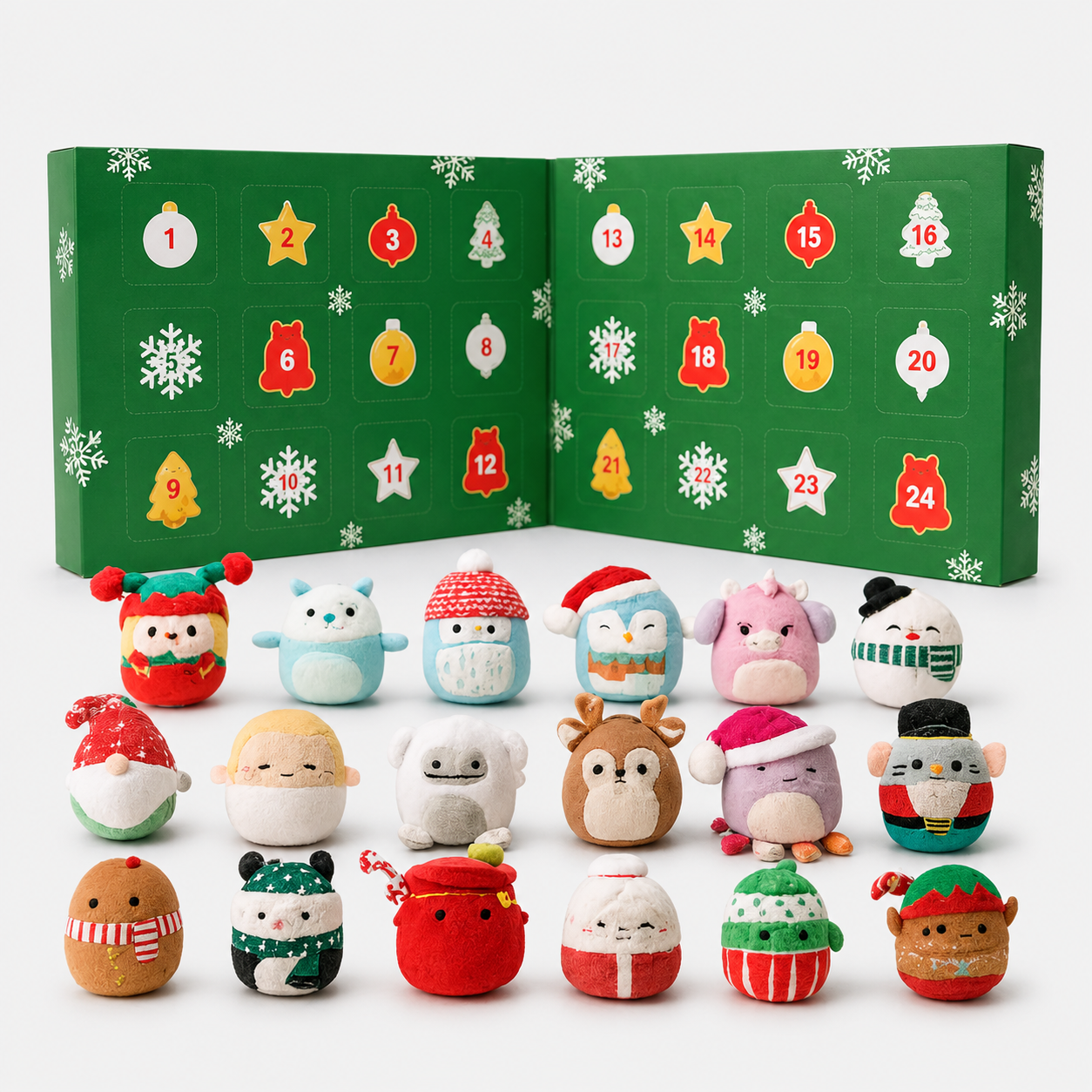 Squishmallow Advent Calendar 24 Cute Plush Christmas Surprises