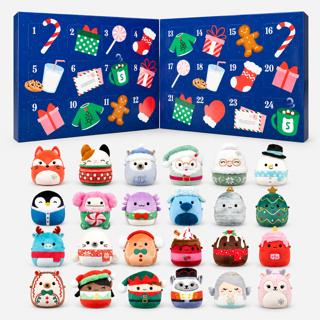 Squishmallow Advent Calendar 24 Cute Plush Christmas Surprises