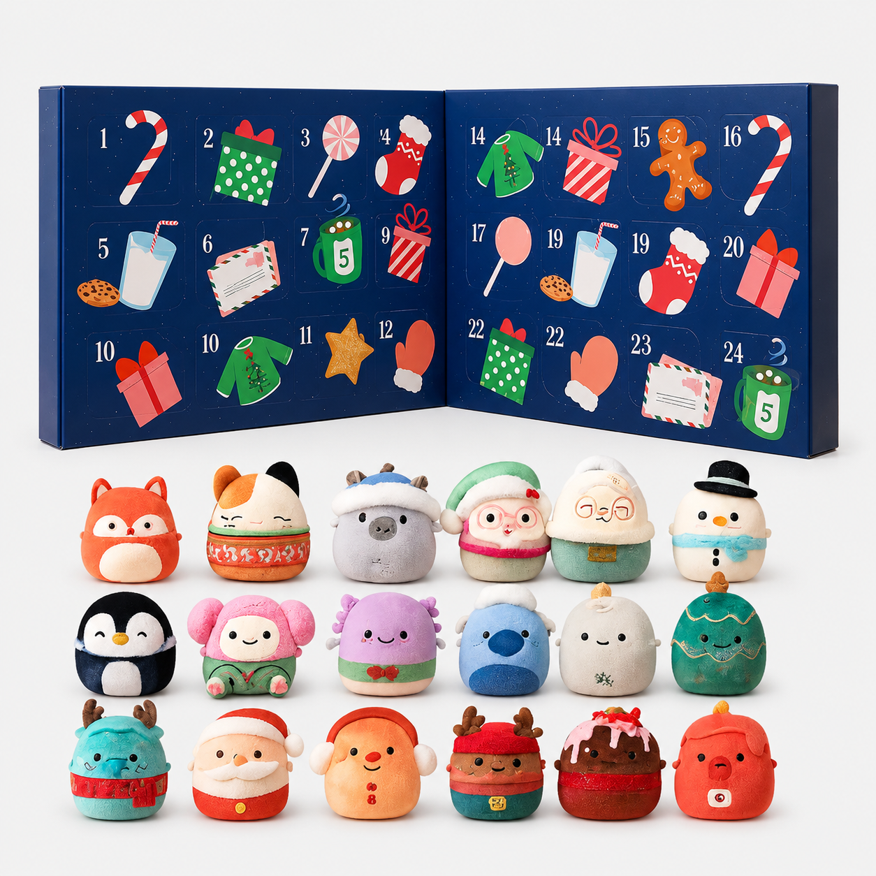 Squishmallow Advent Calendar 24 Cute Plush Christmas Surprises