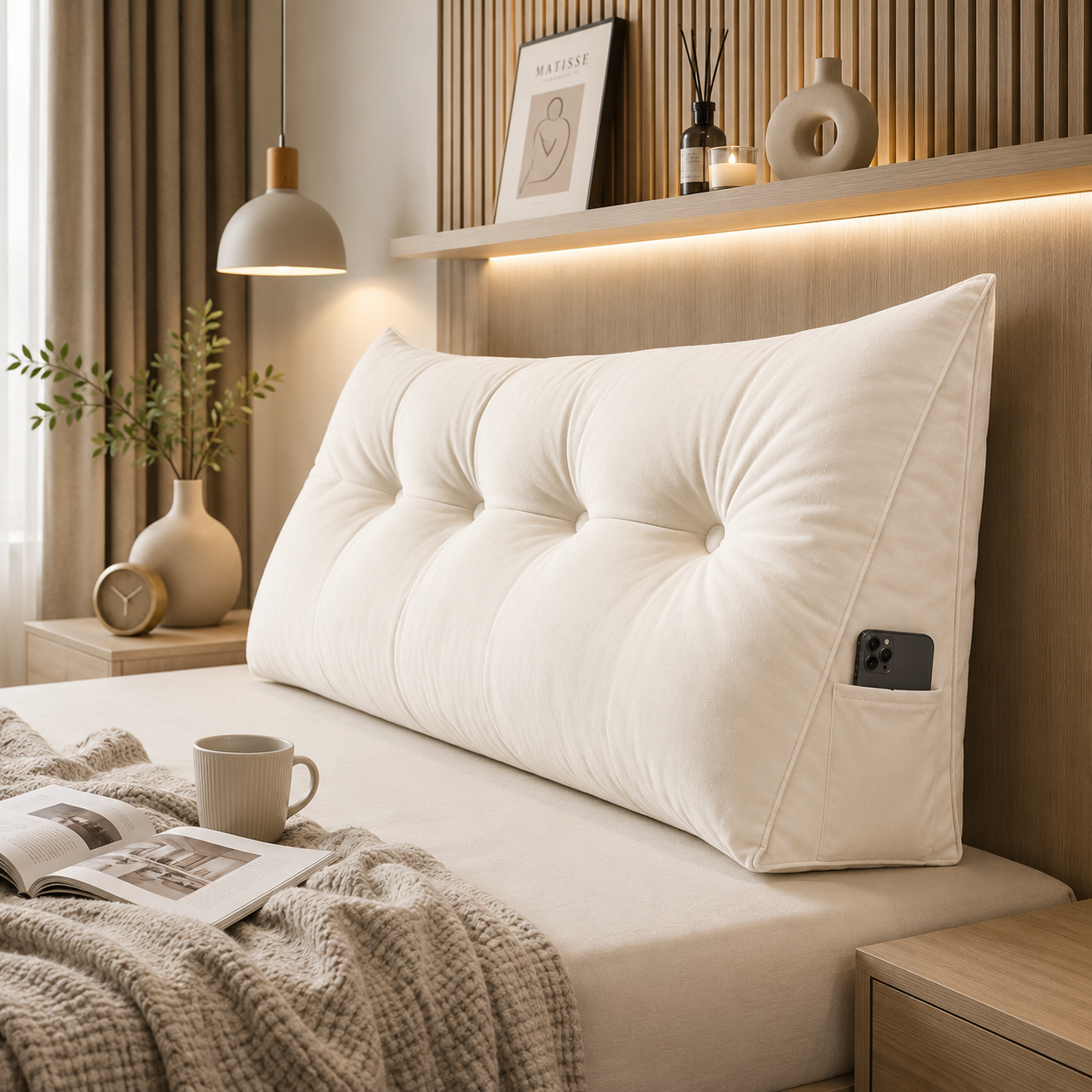 Headboard Pillow for Comfortable Back Support