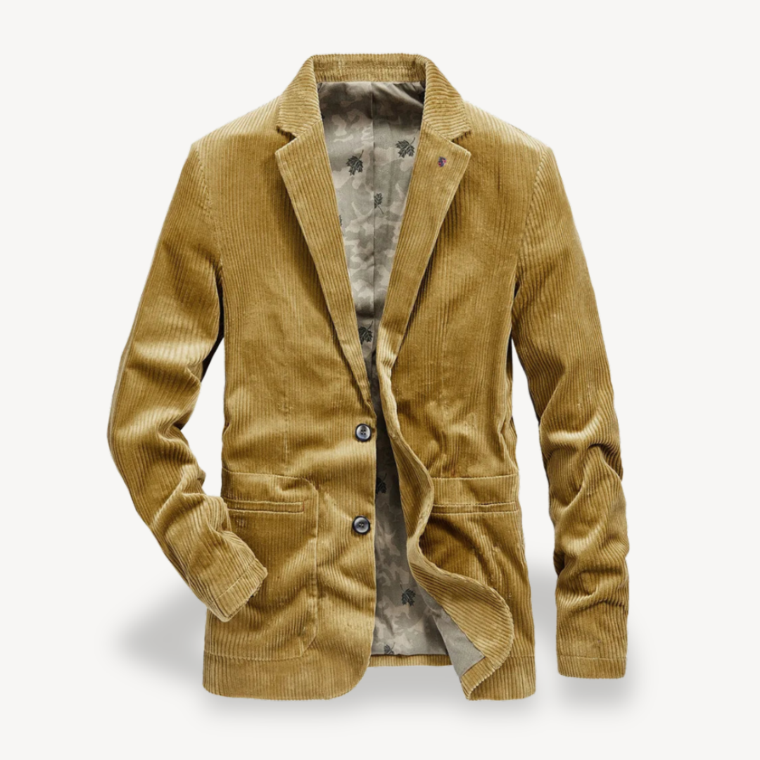 Men's Cordura Classic Blazer – Slim Fit Corduroy Jacket in Retro Style